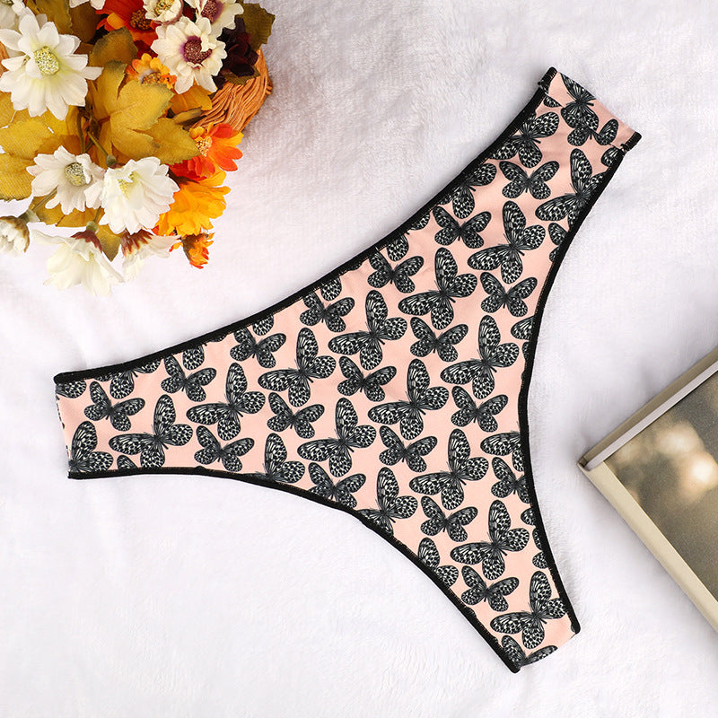 Freedombeauty | European and American New Pattern Briefs Breathable Sexy Underwear Low Waist T-Shaped Panties Lady Sexy T-Back