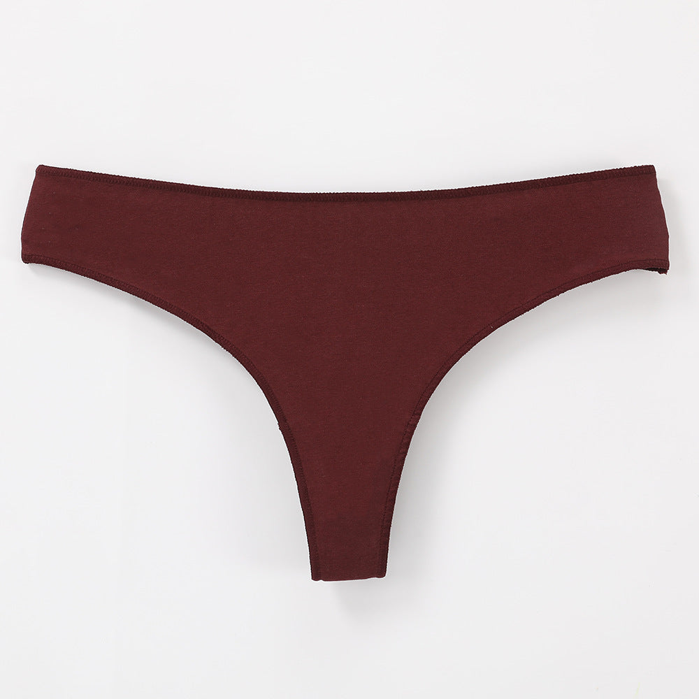 Freedombeauty | Women's Cotton Underwear European and American T-Back Sexy Low Waist Invisible Briefs in Stock