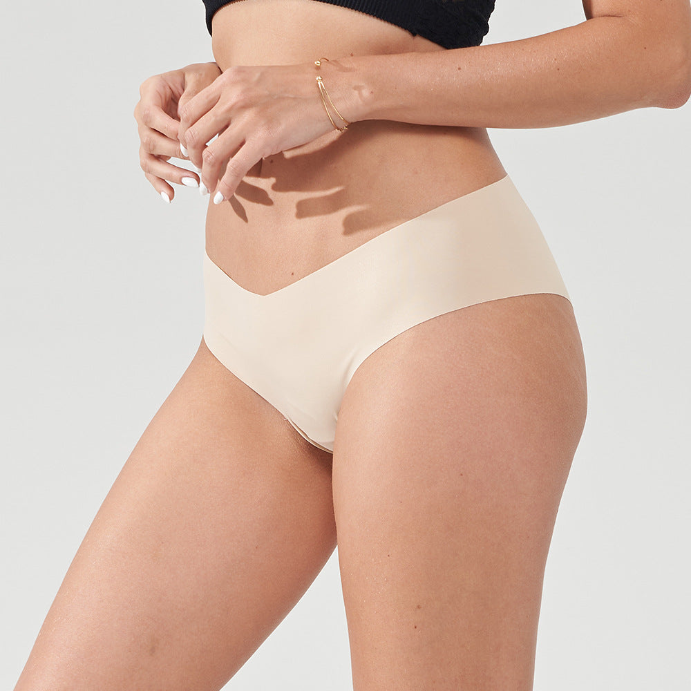Freedombeauty | Breathable Traceless Invisible Women's Yoga Fitness T-Back Briefs European and American Sexy Ice Silk French Underwear Women