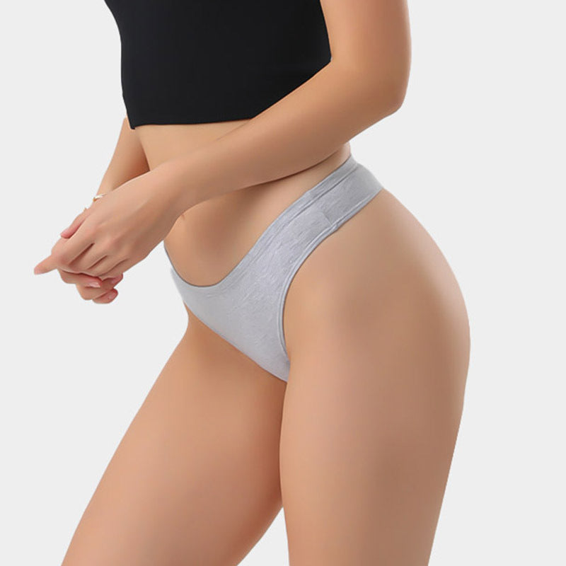 Freedombeauty | Women's Cotton Underwear Best Seller in Europe and America Sexy Brazilian Panties Low Waist Pure Desire Solid Color Invisible Briefs