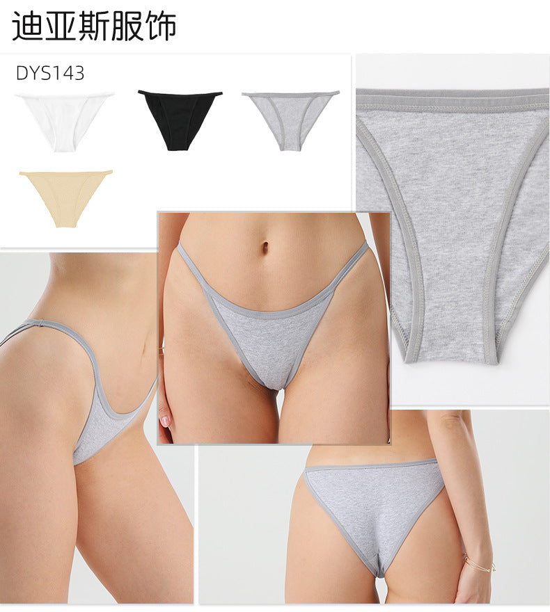 Freedombeauty | Customized Cotton Underwear Women's T-Back Bikini Combed Cotton Women's Bikini Source