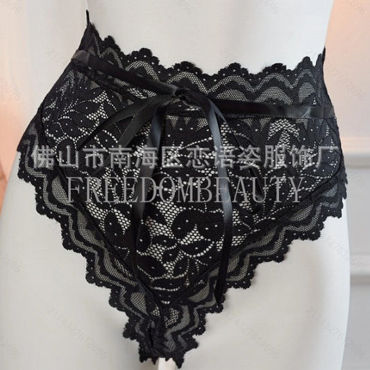 Freedombeauty | Sexy Lace Charm Bow Backless Low Waist Sweet Lady Sexy Sleepwear Suit New