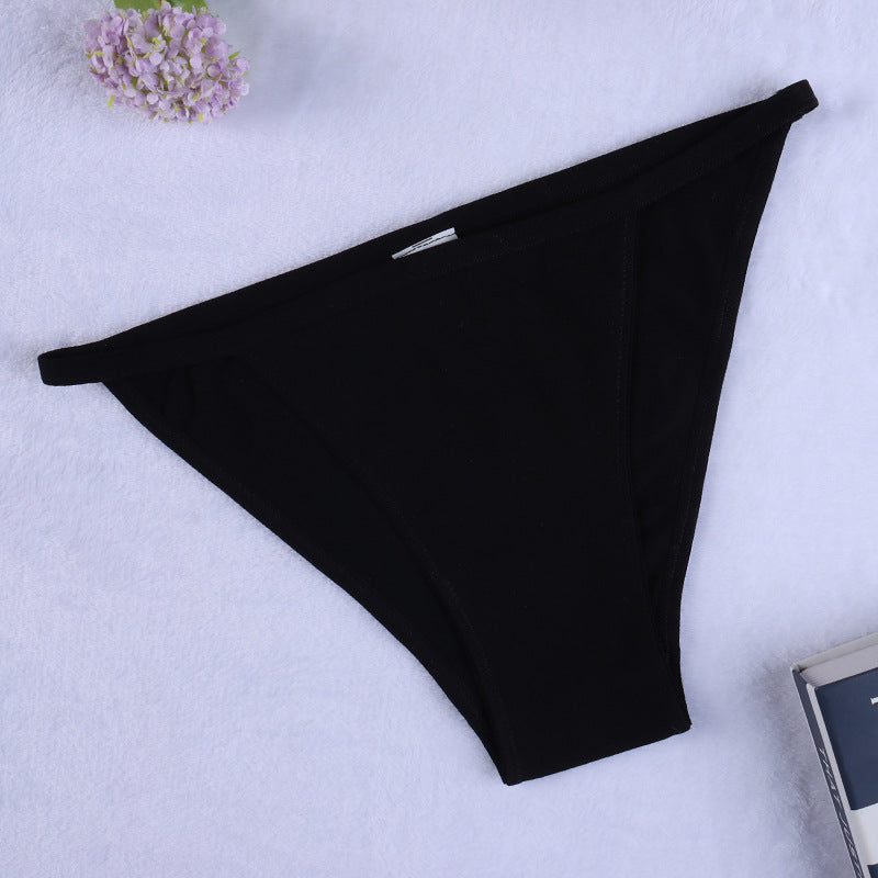 Freedombeauty | European and American Cotton Underwear Women's Bikini Women's Briefs Low Waist T-Back Support
