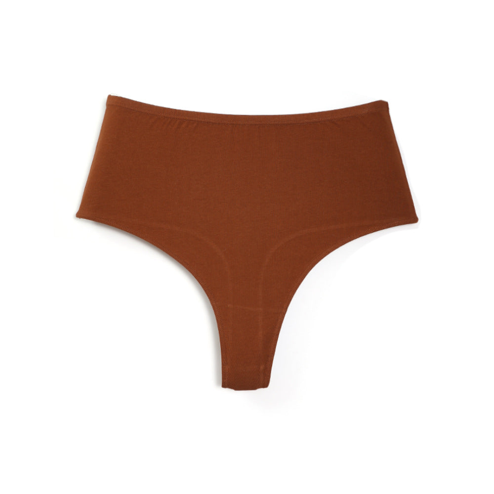 Freedombeauty | Women's Cotton Underwear plus Size High Waist Invisible G-string Breathable High Elastic High Slit Non-Khaki Crotch Briefs in Stock