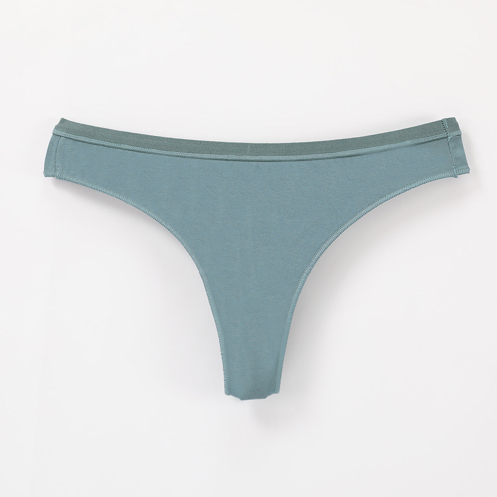 Freedombeauty | 100% Cotton Briefs Young Women Low Waist Sexy T-Back Combed Cotton Women's Briefs in Stock Support