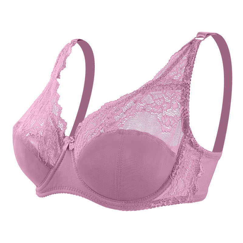 Freedombeauty | Sexy lace plus size women's underwear foreign trade new rimless bra thin gathering anti-sagging bra