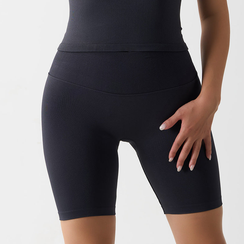 FreedomBeauty | Seamless Shorts Belly Fitness Peach Hip Lift Sports Yoga Pants High Waist Tights