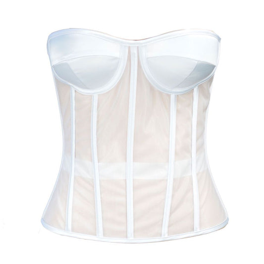 Freedombeauty | 707 breast cup mesh bra wedding dress base perspective cool