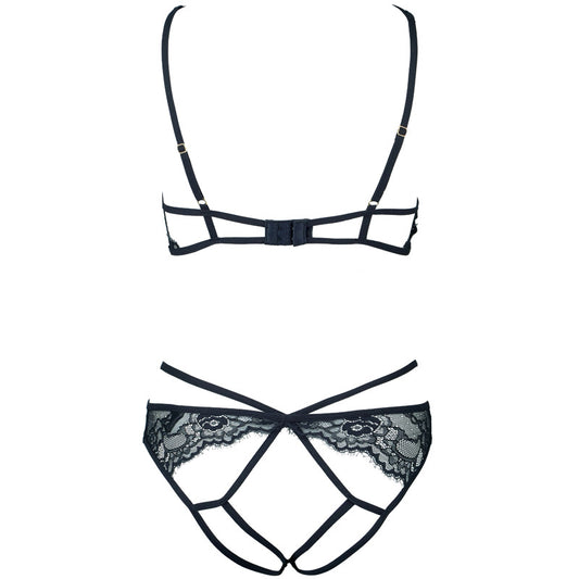 Freedombeauty | FQ2903 Eyelash Elastic Lace Steel Rim Ultra Thin Bra Hips Low Waist briefs Set Sexy European and American Cross-border