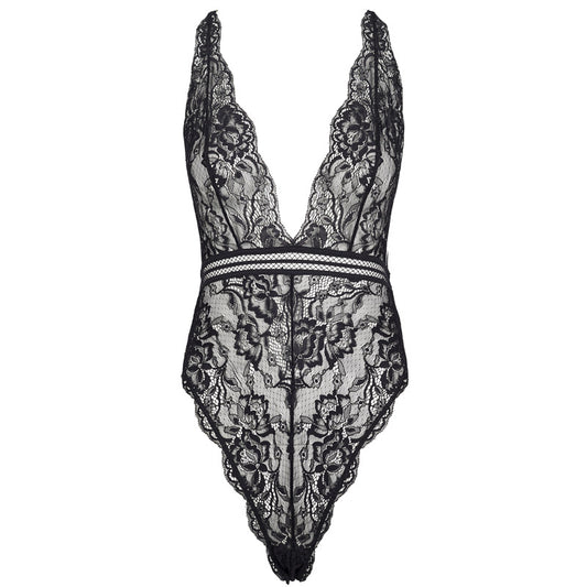 Freedombeauty | FQ2731 Black Lace Glitter Perspective Mesh Sexy Pajamas onesie Triangle Cup Low Waist Panties Garter Belt