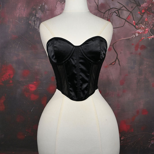 FREEDOMBEAUTY | 765 Foreign Trade Fashion Simple and Versatile Solid Color Fishbone Tie Waist Belly Shaping Bodysuit Corset