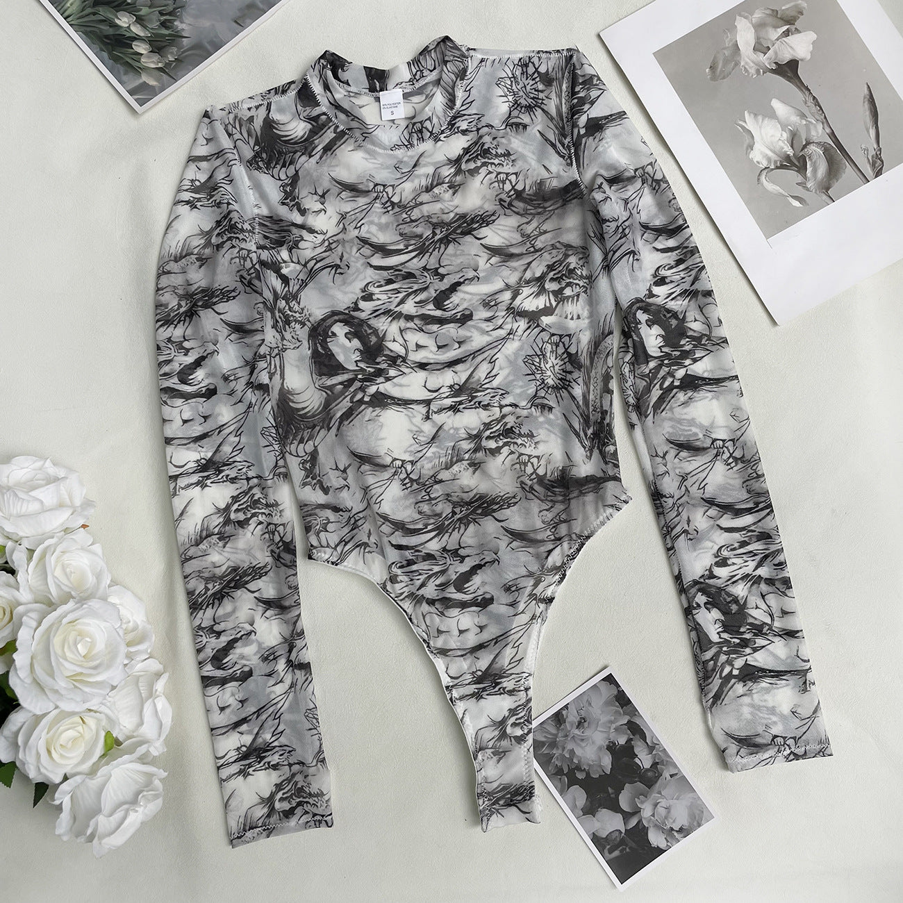 freedombeauty|Tie-dye lingerie onesie tie-dye sexy tight-fitting bodysuit