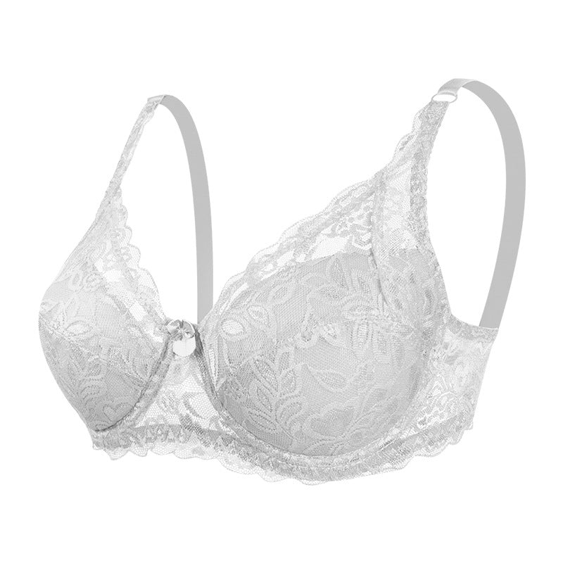 Freedombeauty | Sexy lace French rimless bra, light and breathable in summer, gather and lift large-size women's underwear