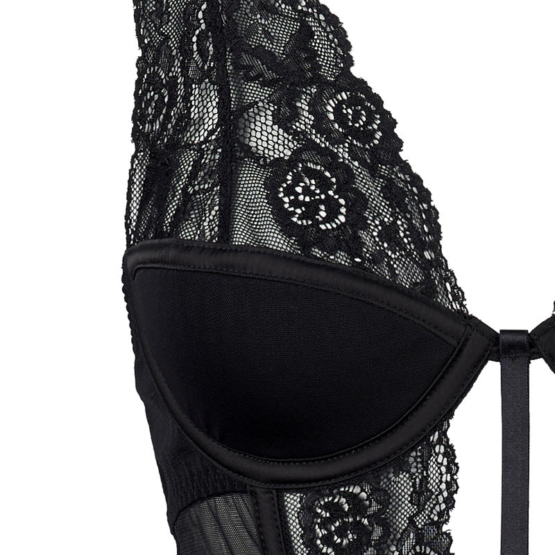 Freedombeauty | FQ2697ins Russian rim lace cutout top halter low-rise briefs sexy bra