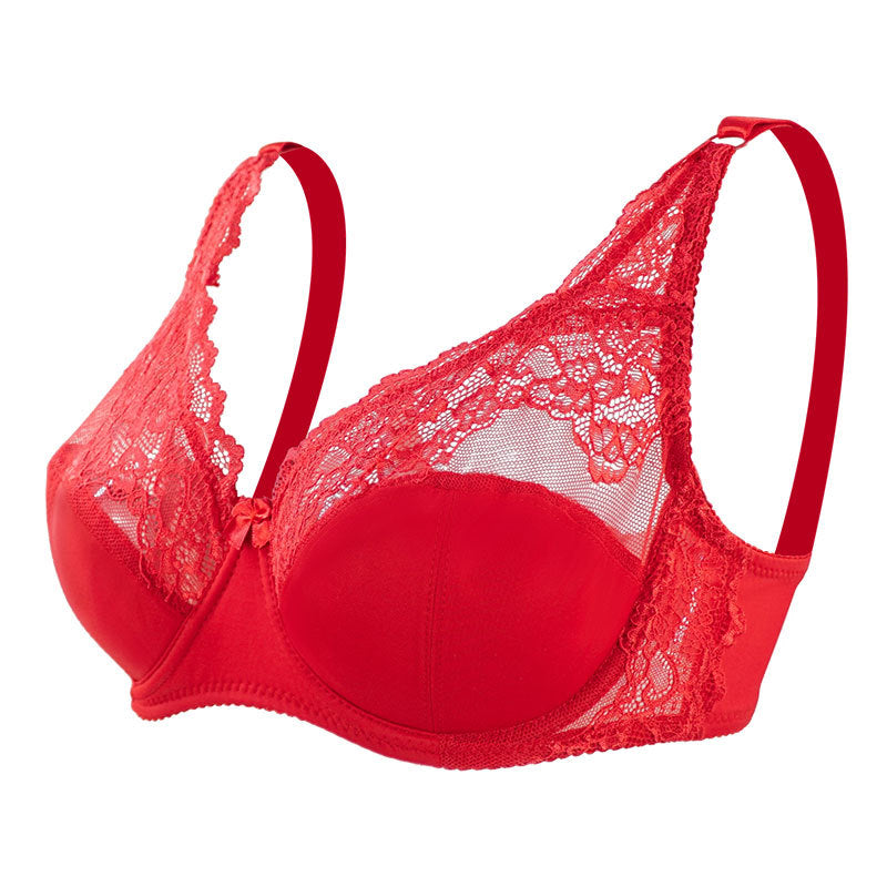Freedombeauty | Sexy lace plus size women's underwear foreign trade new rimless bra thin gathering anti-sagging bra