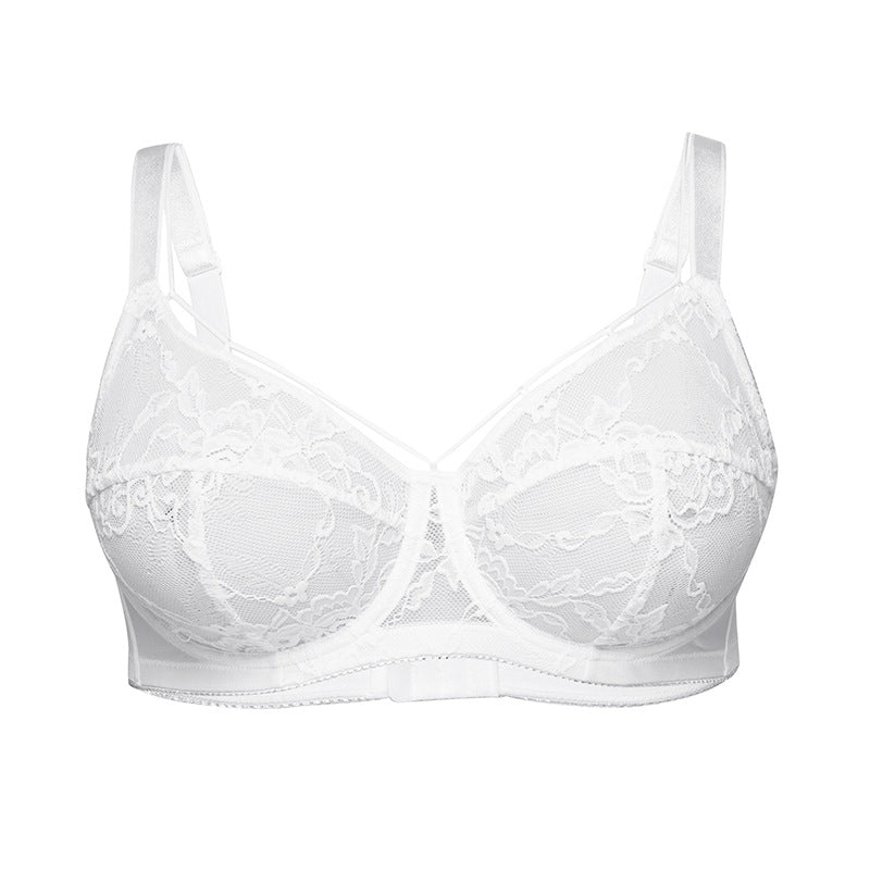 Freedombeauty | Fat mm underwear with steel rim, large breasts show small gathering, anti-sagging and non-slip European and American large size bra, thin bra.