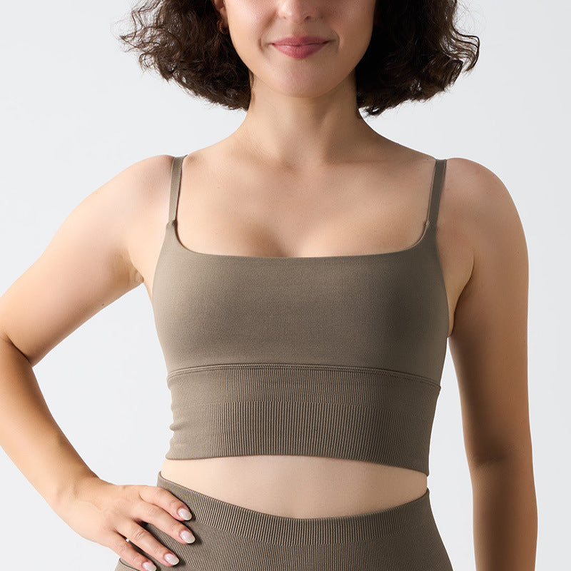 FreedomBeauty | Seamless Bra Fitness Running Shockproof Suspender Vest Yoga Seamless Sports Bra
