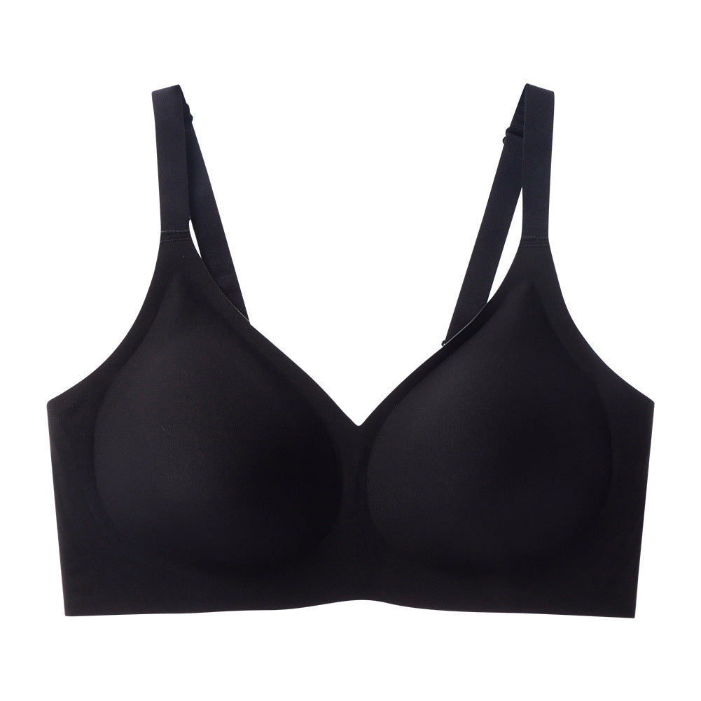 FREEDOMBEAUTY | Cross-border explosion Large size jelly Simple elastic U-shaped back bra Beautiful back underwear Comfortable and breathable strip gathering text