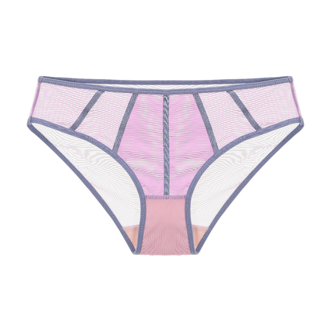 FREEDOMBEAUTY | Summer breathable contrasting mesh girls' underwear thin steel rim with chest pad anti-light comfortable bra wholesale