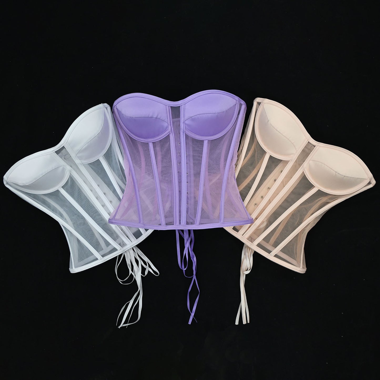 Freedombeauty | 7015 single yarn three-dimensional chest cup mesh bra wedding dress primer perspective cool bra