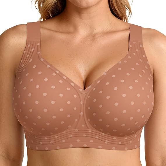 FREEDOMBEAUTY |OEAK Womens Wireless Jelly Bra Plus Size Supportive Seamless