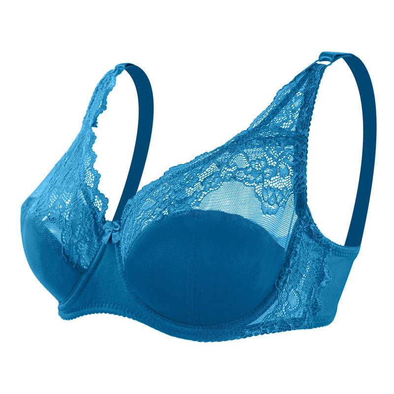 Freedombeauty | Sexy lace plus size women's underwear foreign trade new rimless bra thin gathering anti-sagging bra