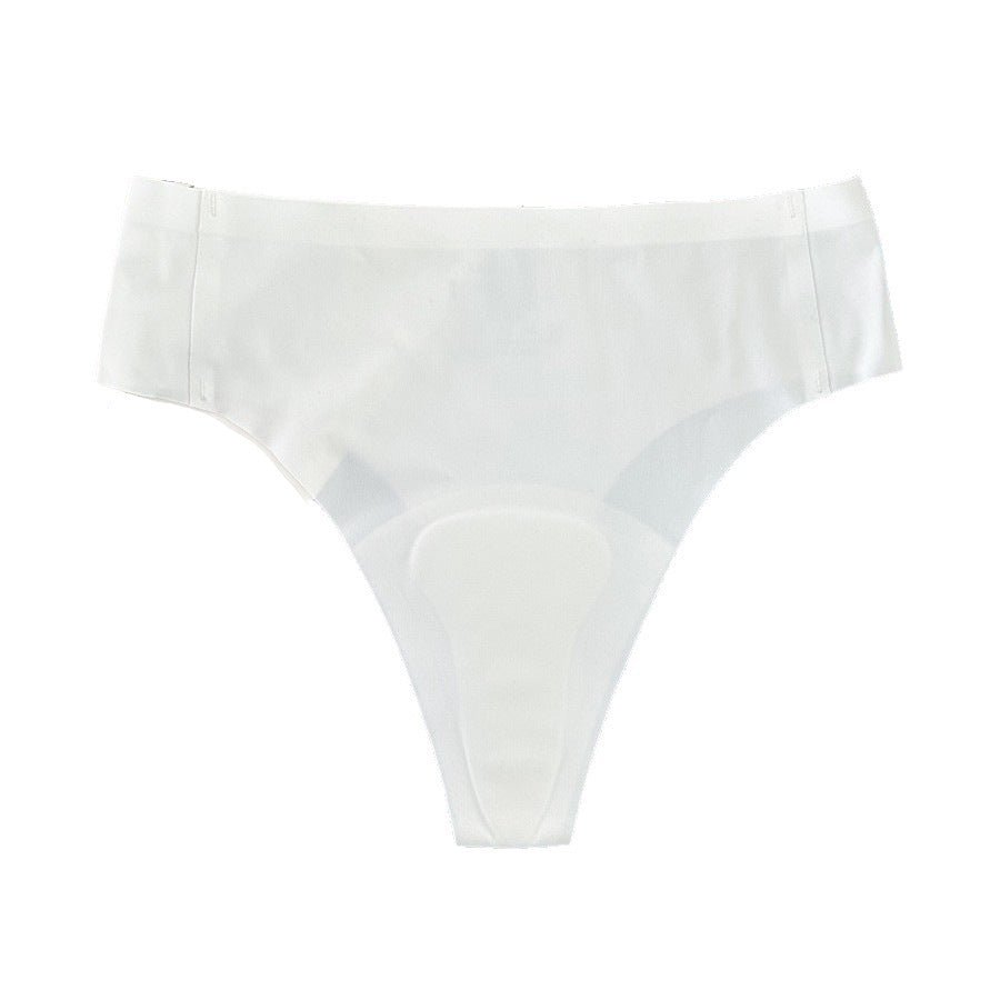 FREEDOMBEAUTY | 9385 ice silk seamless T-shaped women's underwear nude buttocks peach buttocks fitness panties sexy and anti-embarrassing