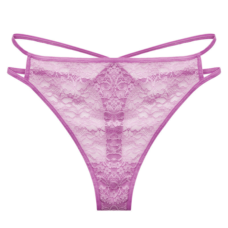 FREEDOMBEAUTY | Foreign trade sexy lace underwear women, temptation seamless fitness thong explosion low waist thin belt T pants new wholesale