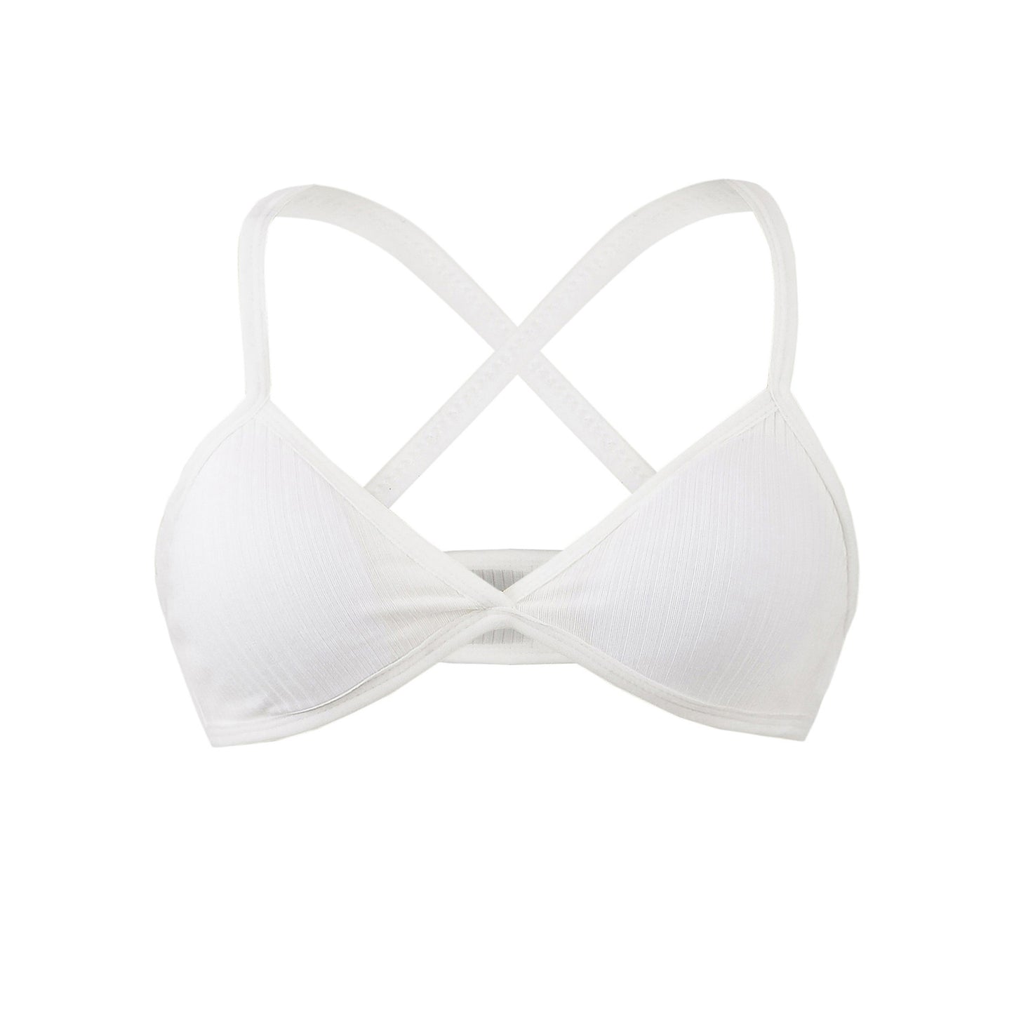 FREEDOMBEAUTY | Bust Pad Removable Triangle Cup Bra 2025 Sexy Comfortable French Bra Small Suspender Summer