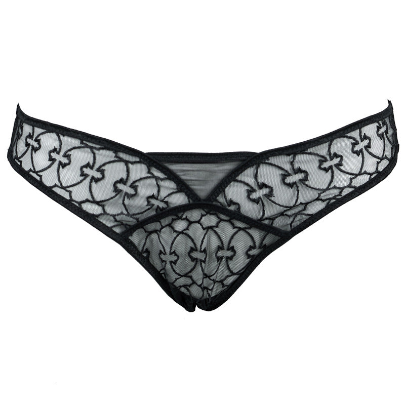 Freedombeauty | FQ2838 FQ2839 FQ1026 black embroidered steel rim thin cup cotton cup bra briefs low waist sexy