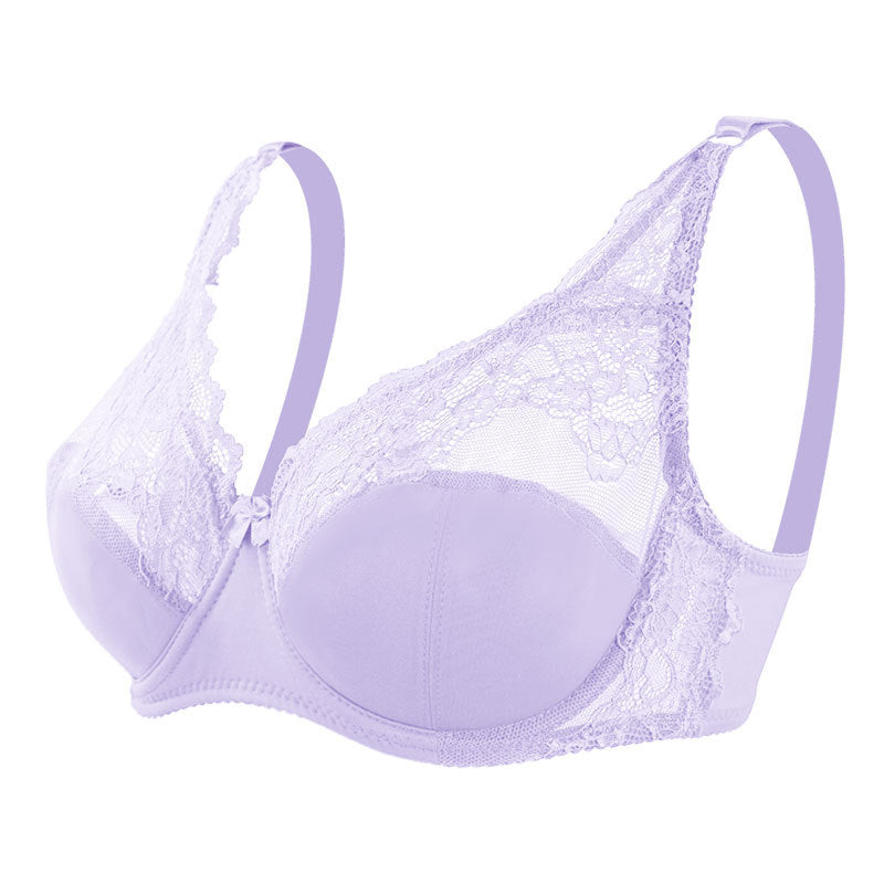 Freedombeauty | Sexy lace plus size women's underwear foreign trade new rimless bra thin gathering anti-sagging bra