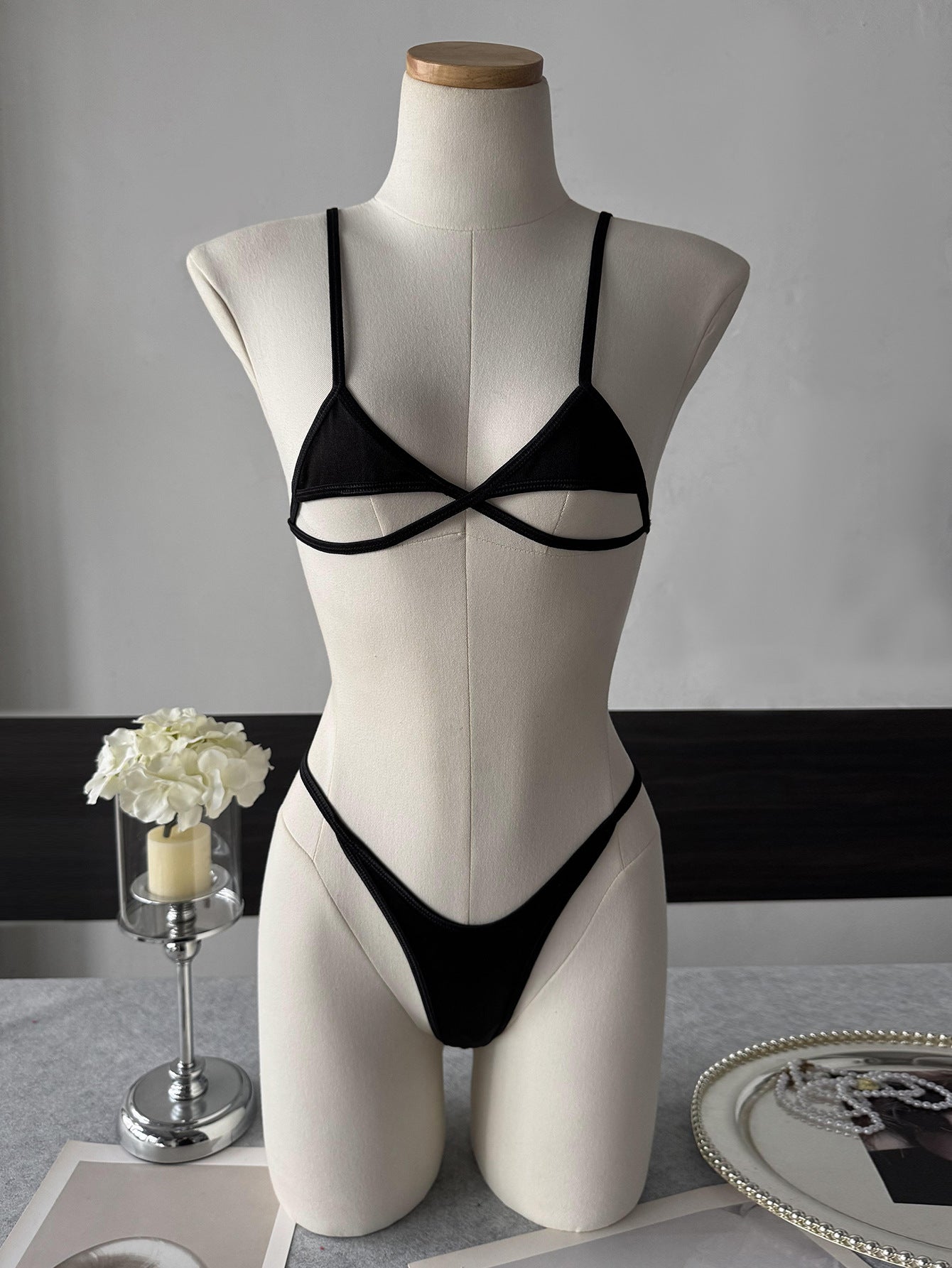 FREEDOMBEAUTY | Deer European and American explosive products summer new women's clothing fashion three-point style with bikini lingerie 2-piece set