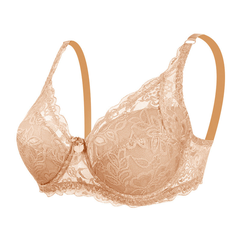 Freedombeauty | Sexy lace French rimless bra, light and breathable in summer, gather and lift large-size women's underwear