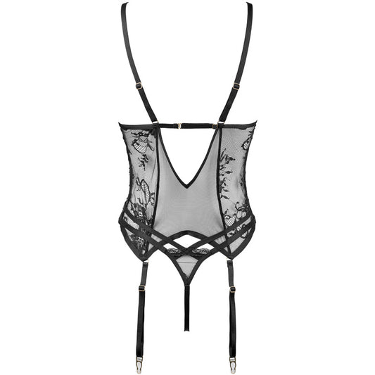 Freedombeauty | FQ2857 Lace shapewear garter thong sexy perspective with steel ring gathering sexy lingerie set