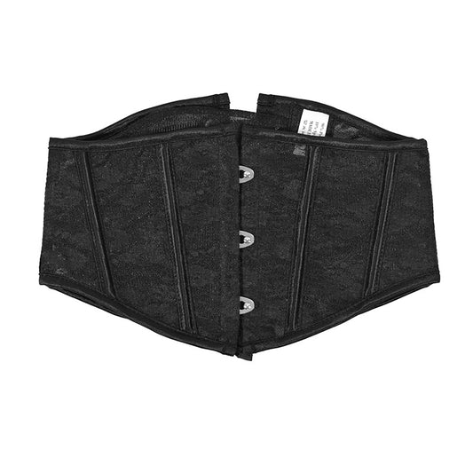 Freedombeauty|Autumn new lace short corset 16cm3 buckle herringbone support waist seal Lolita waist seal