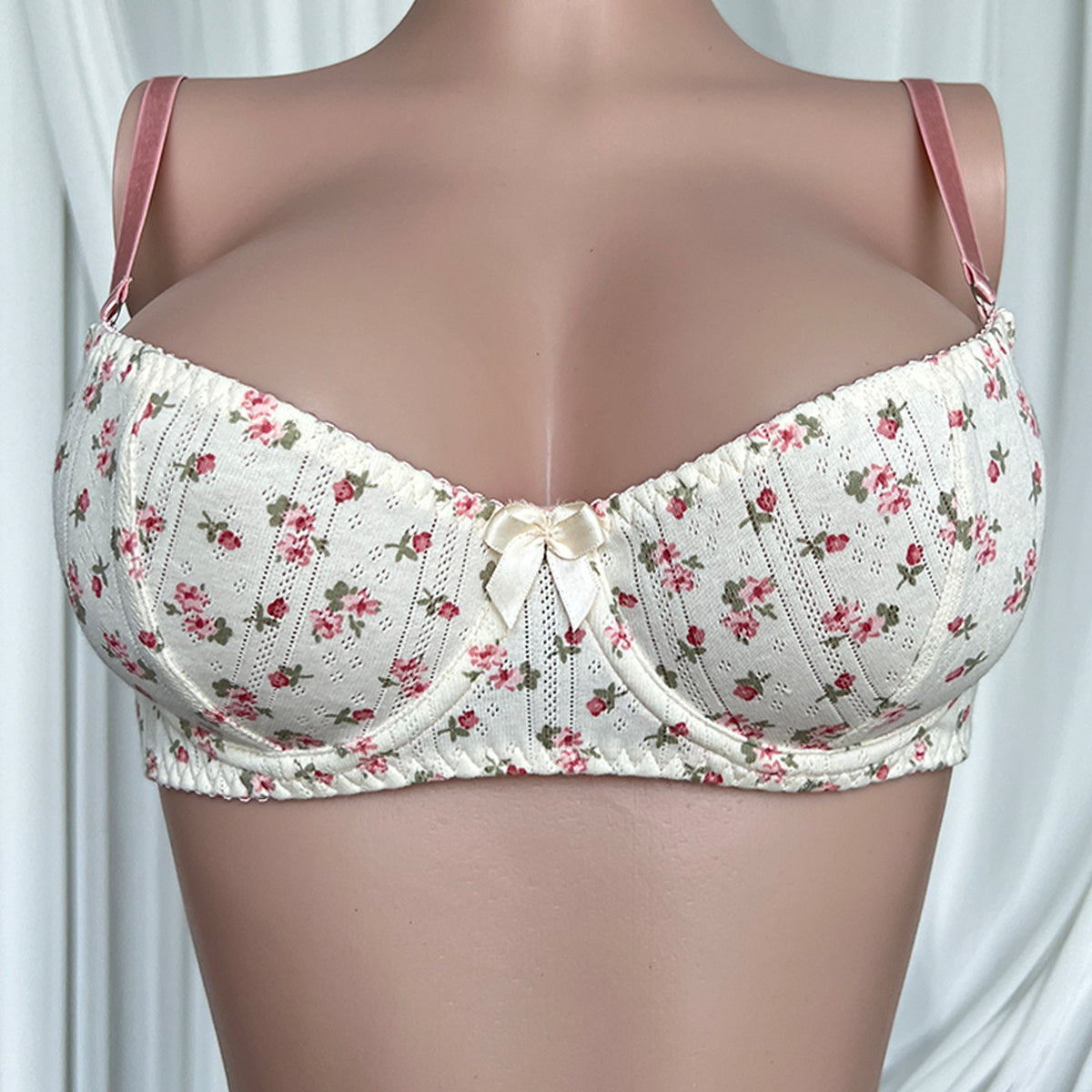 FREEDOMBEAUTY | Cross-border hot-selling floral underwear gathers comfortable and breathable steel ring bra set