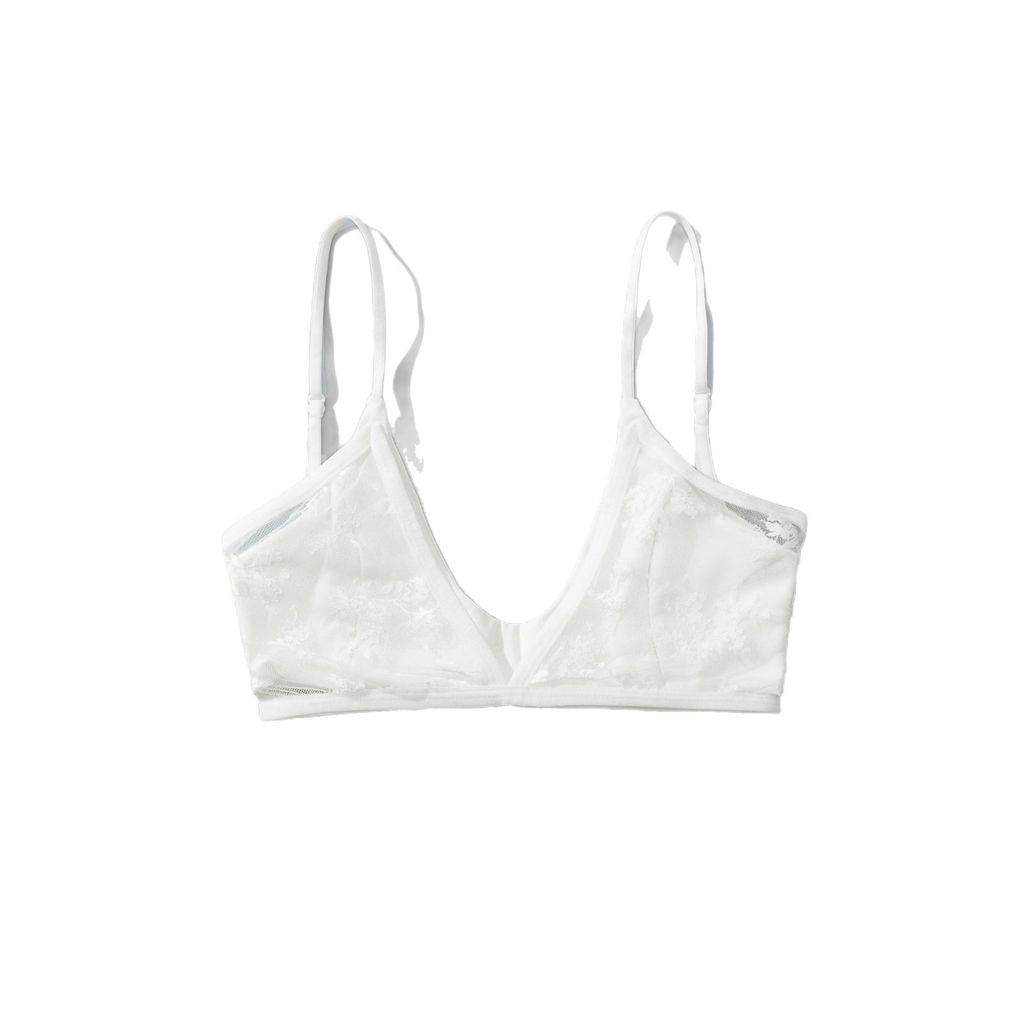 FREEDOMBEAUTY | Micro-transparent lace triangle cup underwear women's summer models with pure desire thin sexy versatile bikini bra suspenders