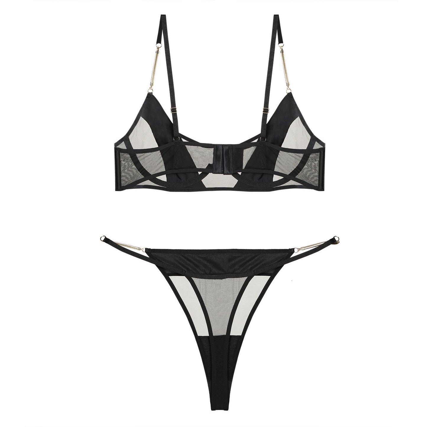 Freedombeauty | Sexy Underwear French Thin Mesh Sex Underwear Trousers Big Breasts Small Bra Set