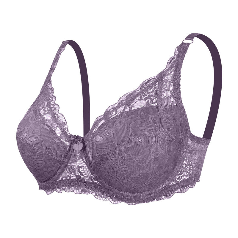 Freedombeauty | Sexy lace French rimless bra, light and breathable in summer, gather and lift large-size women's underwear
