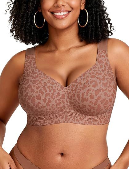 FREEDOMBEAUTY | Export Soft Support Large Bust Bra for Women, Seamless, Thin, Wireless, Push-Up Comfortable Full-Size Girl Jelly Bra