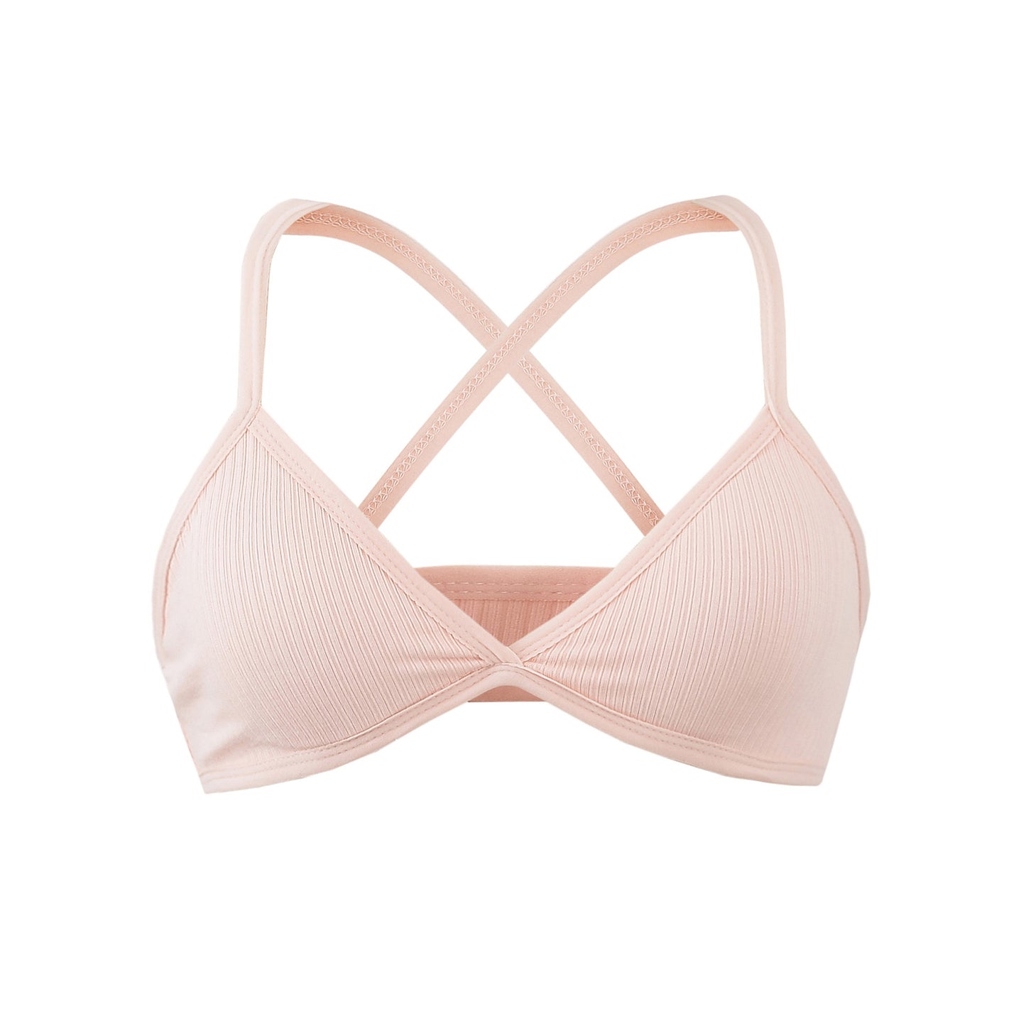 FREEDOMBEAUTY | Bust Pad Removable Triangle Cup Bra 2025 Sexy Comfortable French Bra Small Suspender Summer