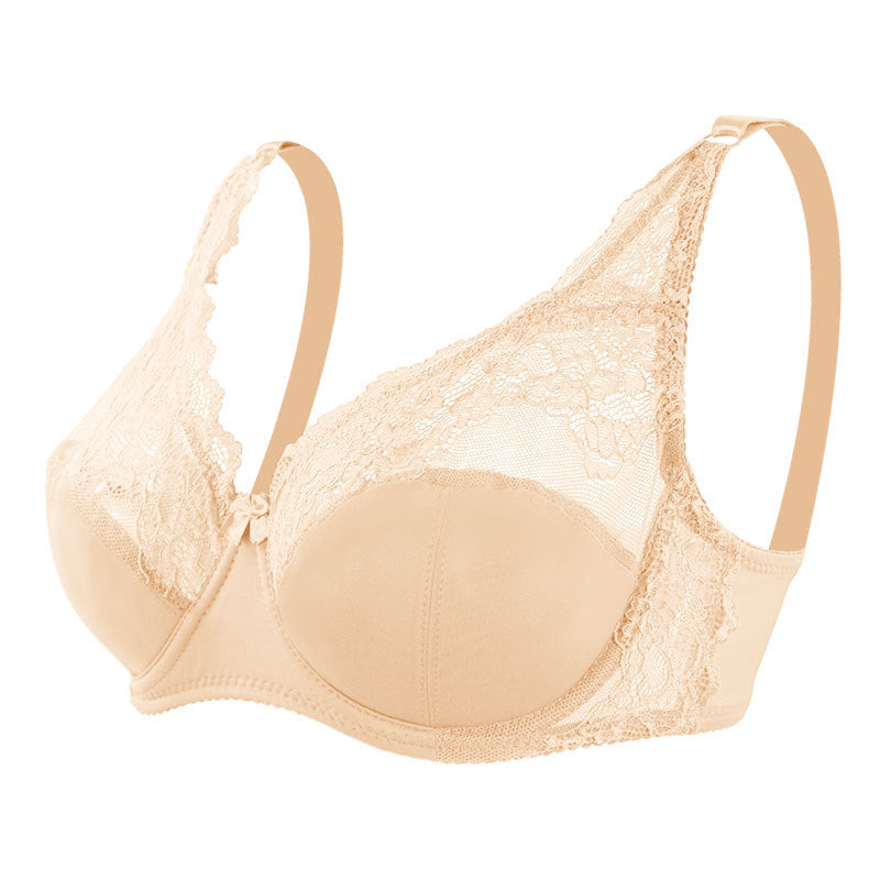 Freedombeauty | Sexy lace plus size women's underwear foreign trade new rimless bra thin gathering anti-sagging bra