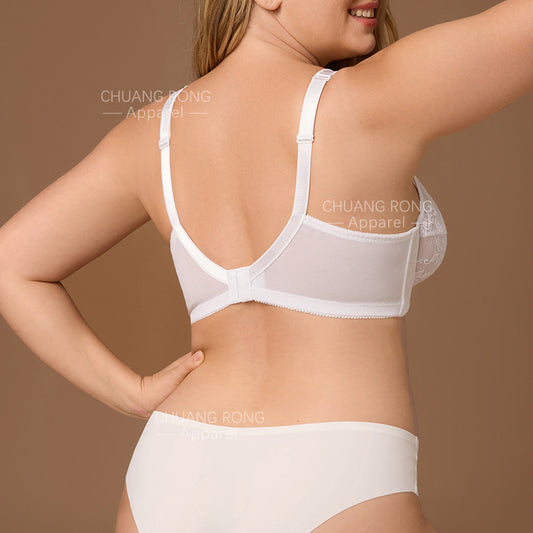 Freedombeauty | Fat mm underwear with steel rim, large breasts show small gathering, anti-sagging and non-slip European and American large size bra, thin bra.