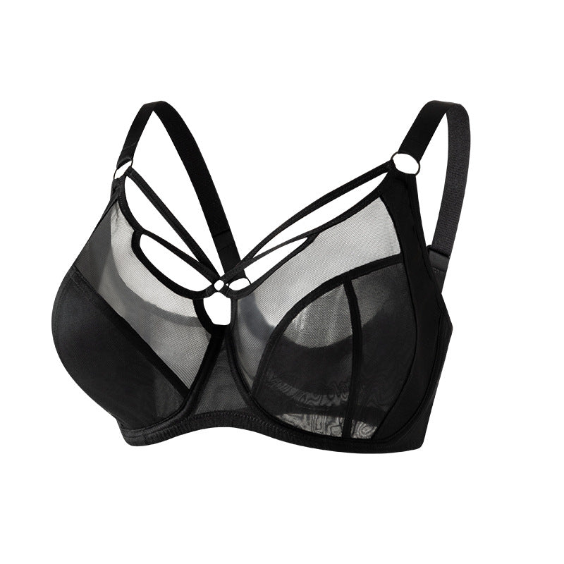 Freedombeauty | Large size underwear women's big breasts show small anti-sagging gathering breathable thin full cup fat MM bra wholesale