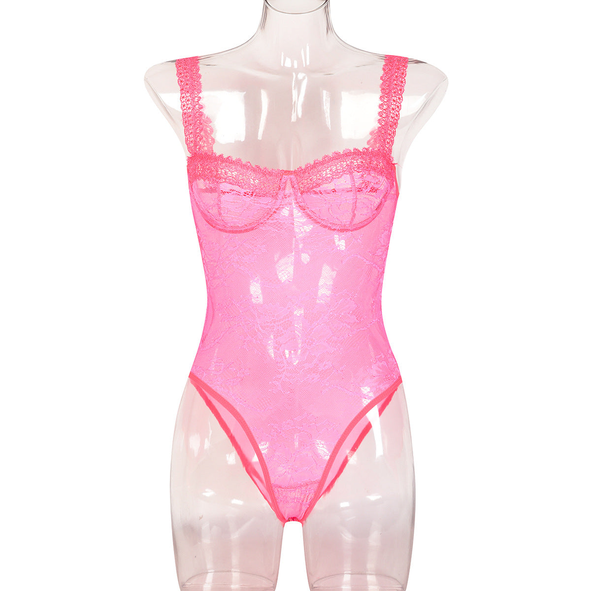 FREEDOMBEAUTY | Hot-selling lingerie one-piece women's summer new European and American lace flower comfortable close-fitting one-piece 3033