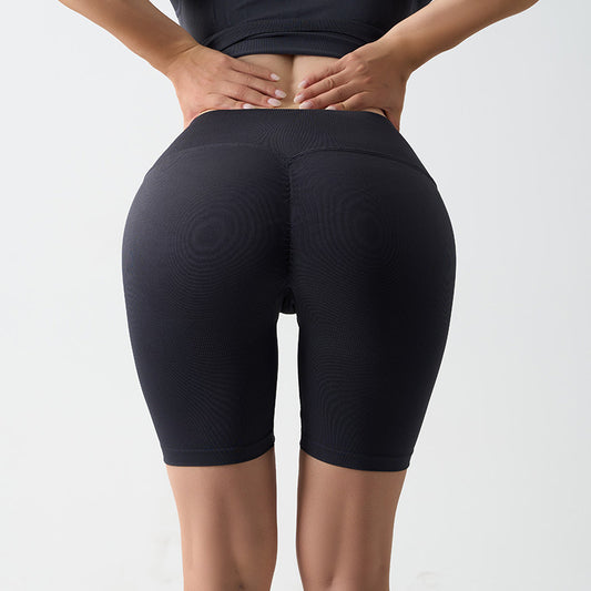FreedomBeauty | Seamless Shorts Belly Fitness Peach Hip Lift Sports Yoga Pants High Waist Tights