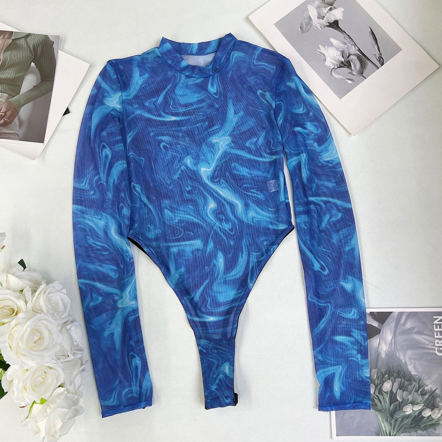 freedombeauty|Tie-dye lingerie onesie tie-dye sexy tight-fitting bodysuit