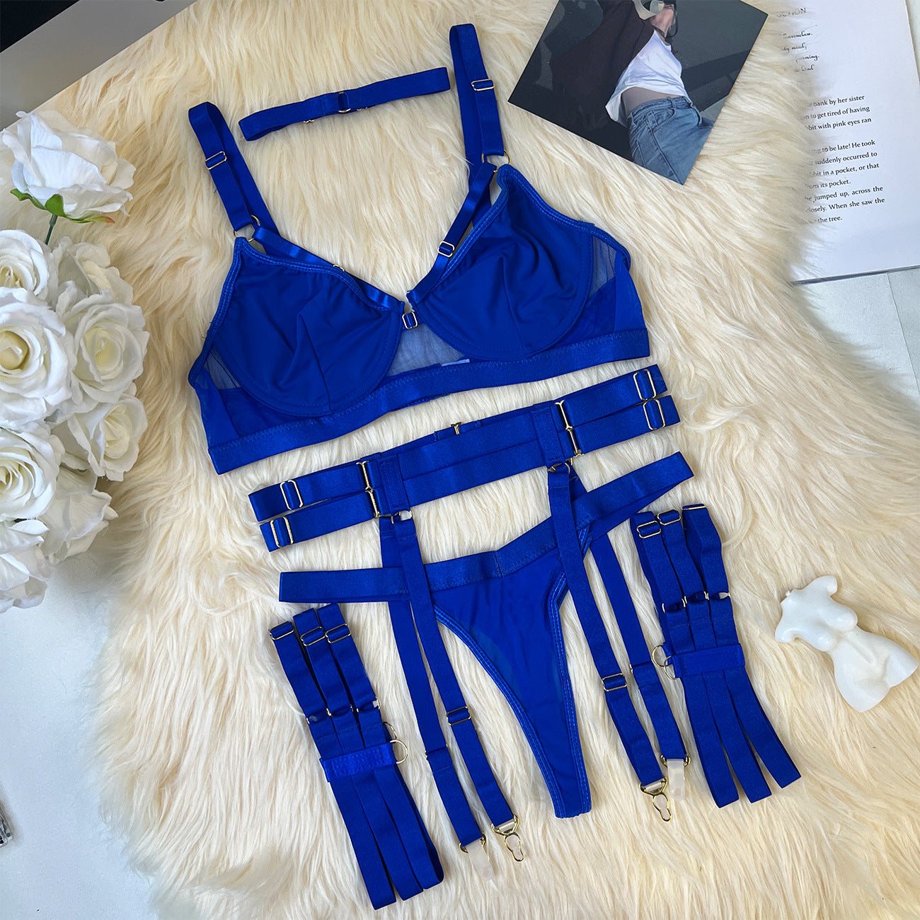 freedombeauty|Amazon's new sex underwear multi-piece chain garter sex dress