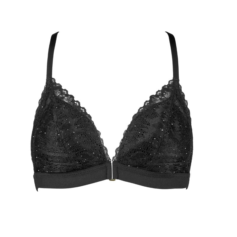 FREEDOMBEAUTY | FQ2850 Sandwich Triangle Cup Honeycomb Cotton Cup Beautiful Back No Steel Rim Thin Cotton Cup Comfortable Bra Big Breast Small