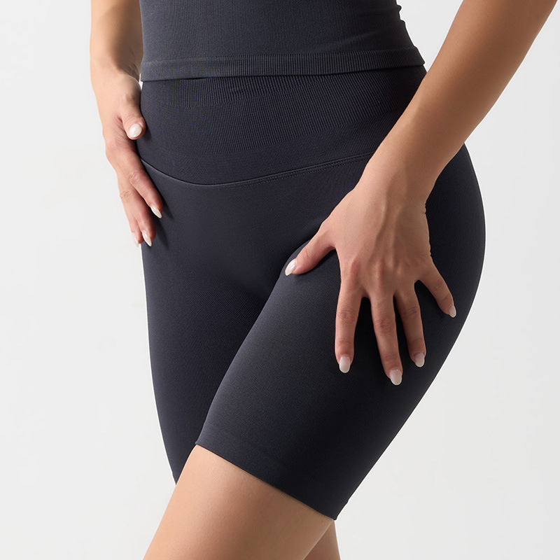 FreedomBeauty | Seamless Shorts Belly Fitness Peach Hip Lift Sports Yoga Pants High Waist Tights